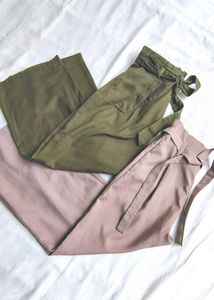 Belted Wide-Leg Pants