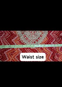 Elegant Red Bandhani Print Kurta Set with Dupatta