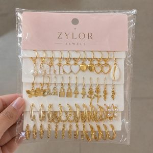 Gold Tone Earring Set