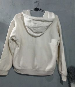Cream Zip-Up Hoodie