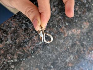 Chic Silver Tone Abstract Ring