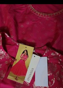 NEWAVAASAPink Ethnic Gown with Jacket