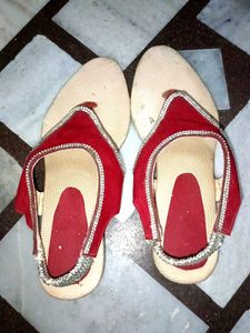 Red Velvet Sandals