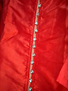 Elegant Silk Red Kurta