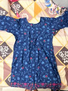 Beautiful Blue Floral Kurta