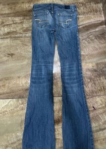 low rise y2k flare jeans blue
