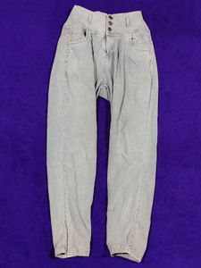 High-Waisted Light Wash Jeans