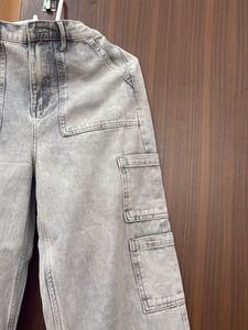 Grey Wash Cargo Jeans