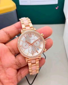 Michael Kors Rose Gold Watch with Crystals