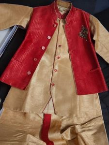 Premium Boys Ethnic kurta Dothi jacket Set(3pc)