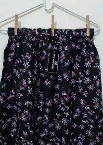 Purys Black Flora print Maxi Skirt