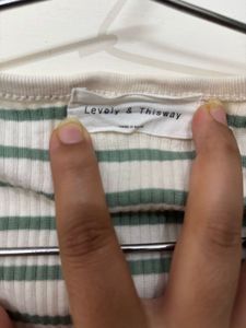 Striped Button-Up Cropped Top