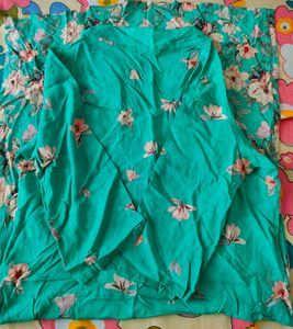 Elegant Teal Floral Kurta