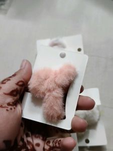 Fuzzy Plush Hair Claw Clips in 4 set
