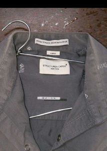 Men's Grey Graphic Print Western Shirt