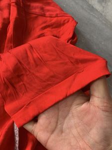 Vibrant Red Loose Fit Top