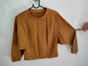 SHEIN Brown Corduroy Sweater / Pullover