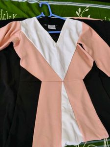 Elegant Color Block Maxi Dress