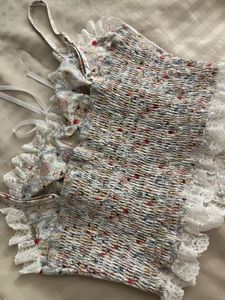 Floral Lace Corset Crop Top