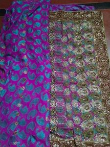 Embroidered Purple Saree
