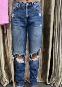 Ripped Blue Denim Jeans