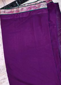 Elegant Purple Silk Saree (without blouse)