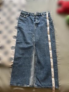 Classic Denim Maxi Skirt