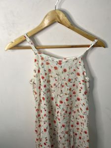 Cute Floral Print Tank Dress