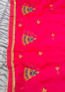 pink colour saree