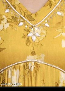 Beautiful Yellow Floral Kurta Set