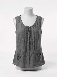 Chic Sleeveless Grey Top