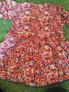 Bohemian Floral Print Kurta short