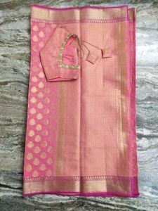 Cotton Silk Saree With Beautiful Blouse