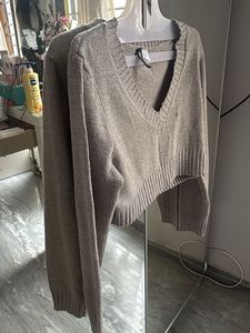 V-Neck Cropped Sweater