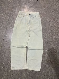 vintage washed wide leg baggy jeans
