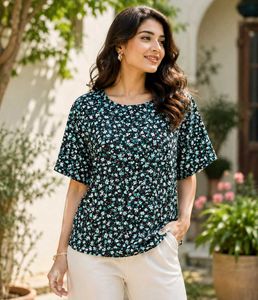 Floral Print Casual Top