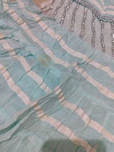 Flowy Sky Blue Ethnic Skirt