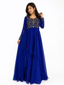 Royal Blue Embellished Anarkali Gown