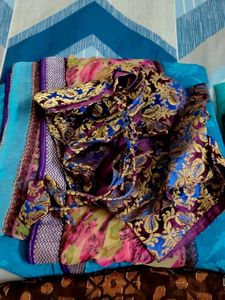 Fancy sarees set of 3 and seperate blouse