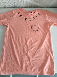 Cotton Regular Peach Color T-shirt