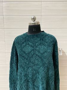 Vintage 2XL Cozy Teal Textured Knit Sweater