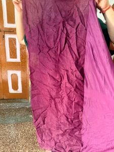 Purple 💜 Ruffle Saree ( New + Blouse Piece )