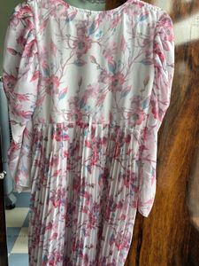 Floral Pleated Midi Dress