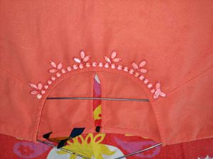 Elegant orange Embroidered top