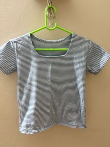 Striped Cropped T-Shirt