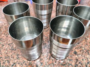 Set of 6 Stainless Steel Glasses