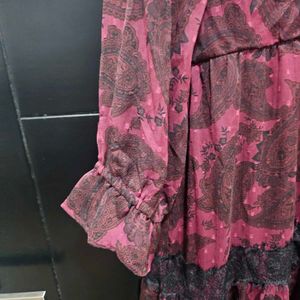 Boho Paisley Midi  Dress