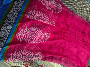 Vibrant Striped Saree