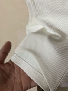 Ribbed White T-Shirt