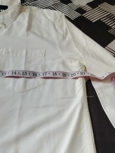 premium Cream Tessel febric Party Wear Shirt